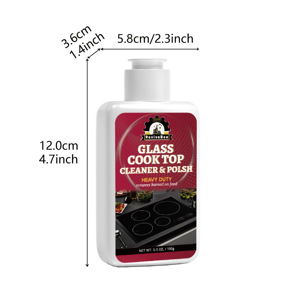 Ceramic Stove Cleaner Gel ¨C Fast-Acting Stovetop Cleaner Removes Burnt-On Grease & Stains Without Scratching, Non-Toxic Non-Irritating Formula for Glass Ceramic Cooktop, Kitchen Cleaning Essentials