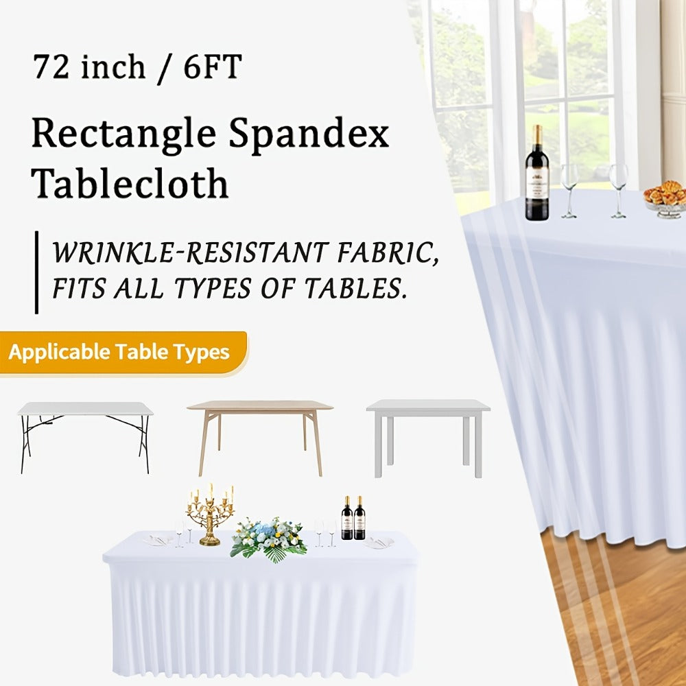 Tablecloth with Skirt for Rectangular Tables ¨C Anti-Wrinkle Table Cover in Black, White & Red, Elegant Table Skirt for Wedding, Birthday, Christmas, Halloween, Thanksgiving & Party Events, 1 or 2 Pack