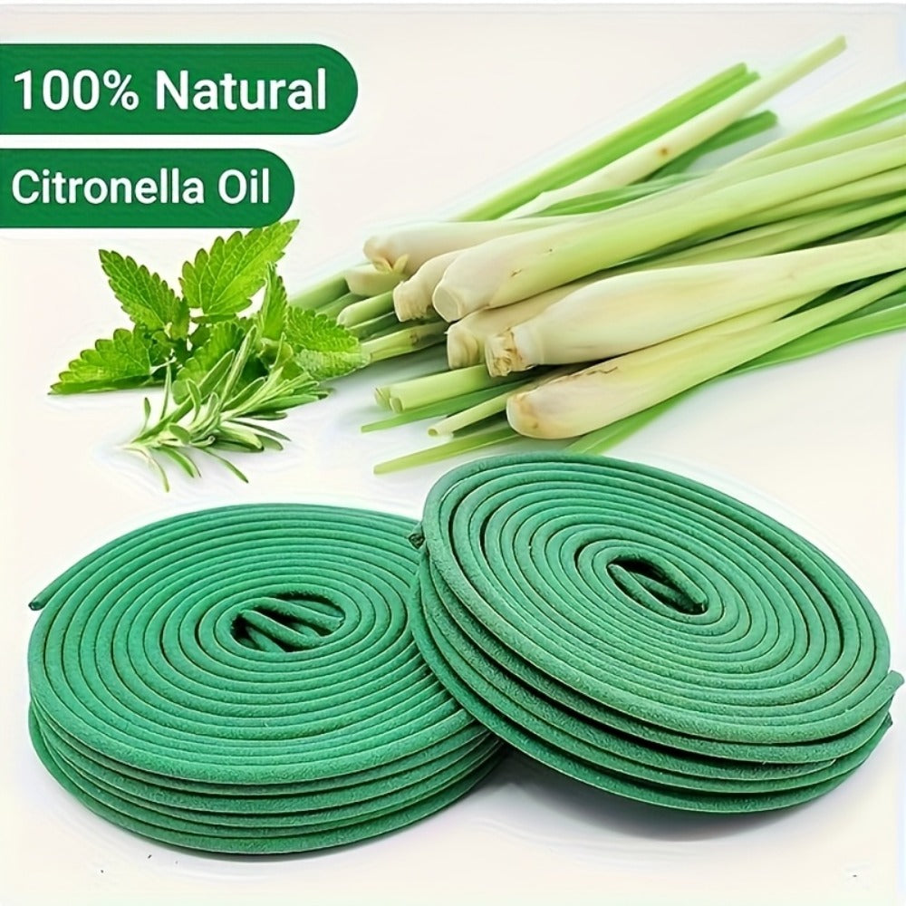Citronella Incense Coils 48pcs with Holder ¨C Lemongrass Mosquito Repellent for Outdoor Patio Pool Porch Deck Camping Hiking