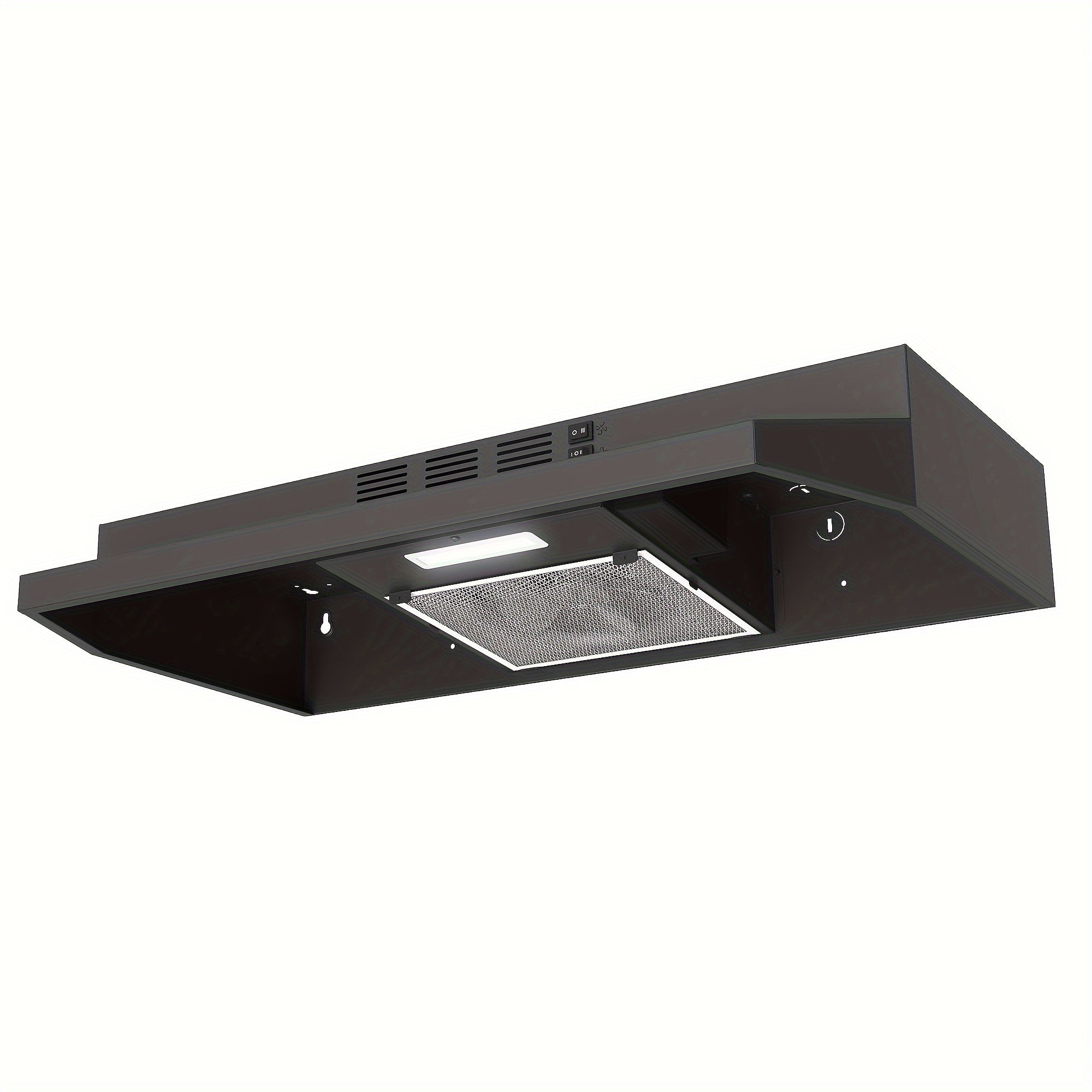 Range Hood 30 Inch Under Cabinet | Ducted & Ductless Convertible Kitchen Vent Hood with LED Light & 2-Speed Exhaust Fan, Stainless Steel ¨C Black, White & Silver, Easy Install