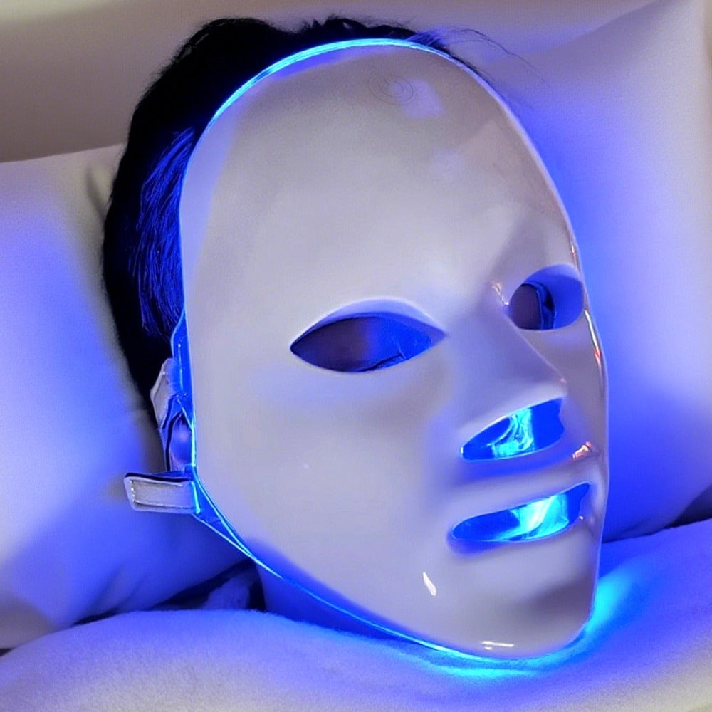 Portable 7-Color LED Facial Mask Device ¨C USB Rechargeable Home Beauty Skincare Tool for Face Care, Anti-Aging & Acne, Perfect Gift for Girlfriend & Valentine's Day
