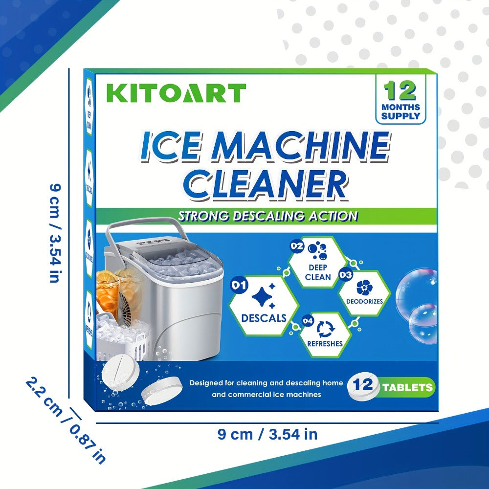 Ice Maker Cleaning Tablets Descaler 12/24/36 Pack, Food Grade Citric Acid Ice Machine Cleaner for Countertop Portable Commercial Ice Makers, Deep Clean Deodorize Remove Limescale