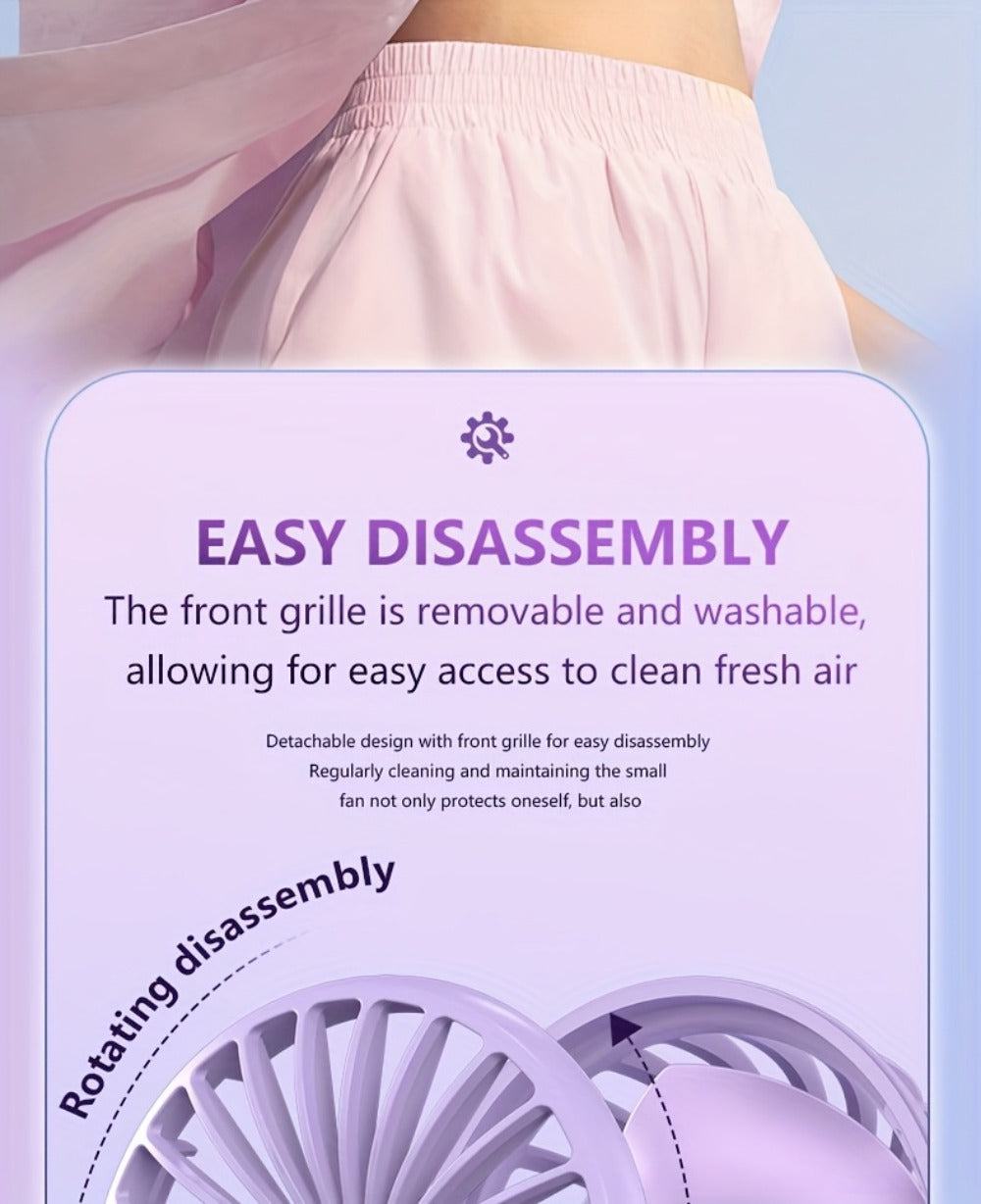Handheld Fan Mini USB-C Rechargeable 3 Speed 180 Degree Adjustable Portable Personal Fan for Indoor Outdoor Travel Summer Cooling Gift 3 Pack 6 Pack Black Pink Purple