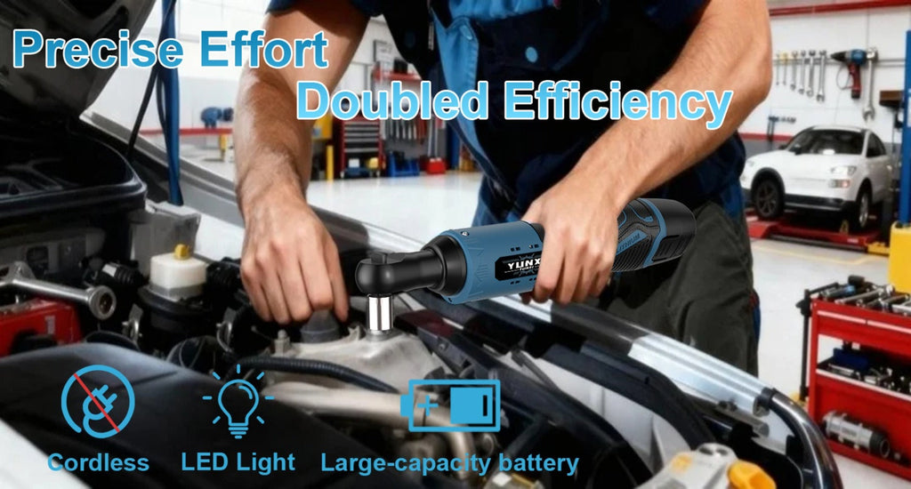12V Brushless Electric Ratchet Wrench Set with Battery & Quick Charger ¨C Wireless Car Repair Tool Kit for Home & Auto, Holiday Gift for Men