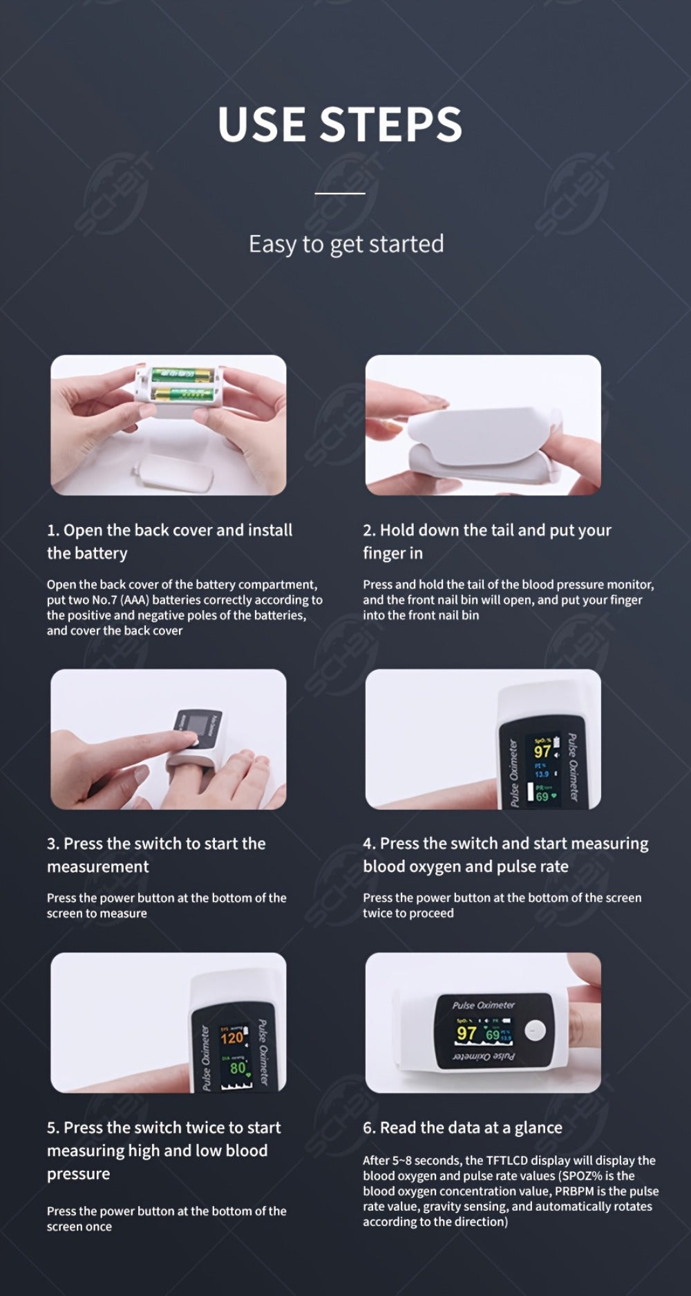 Fingertip Pulse Oximeter 2-in-1 with Blood Pressure Monitor | Real-Time Heart Rate & SpO2 Tracking via Bluetooth App | Compact Digital Oxygen Meter with Perfusion Index | BM1000B Sporting & Aviation Use