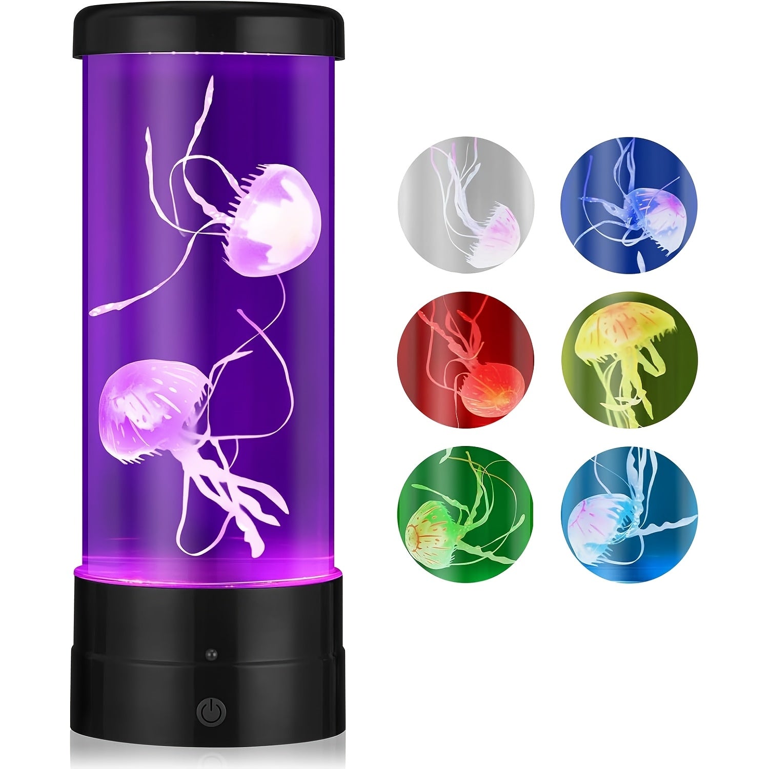 Jellyfish Lamp LED Floating 7 Color Mood Light | Electric Fantasy Jellyfish Tank Table Lamp for Home & Office Decor ¨C Ambient Night Light Gift for Men, Women & Mother's Day