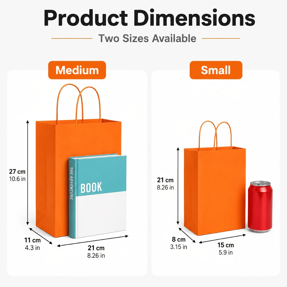 Paper Gift Bags with Handles Bulk 20/40/100pcs ¨C Rainbow Colorful Kraft Party Favor Bags for Kids Birthday, Baby Shower, Wedding, Graduation, School Events & Retail Packaging, 10 Bright Colors