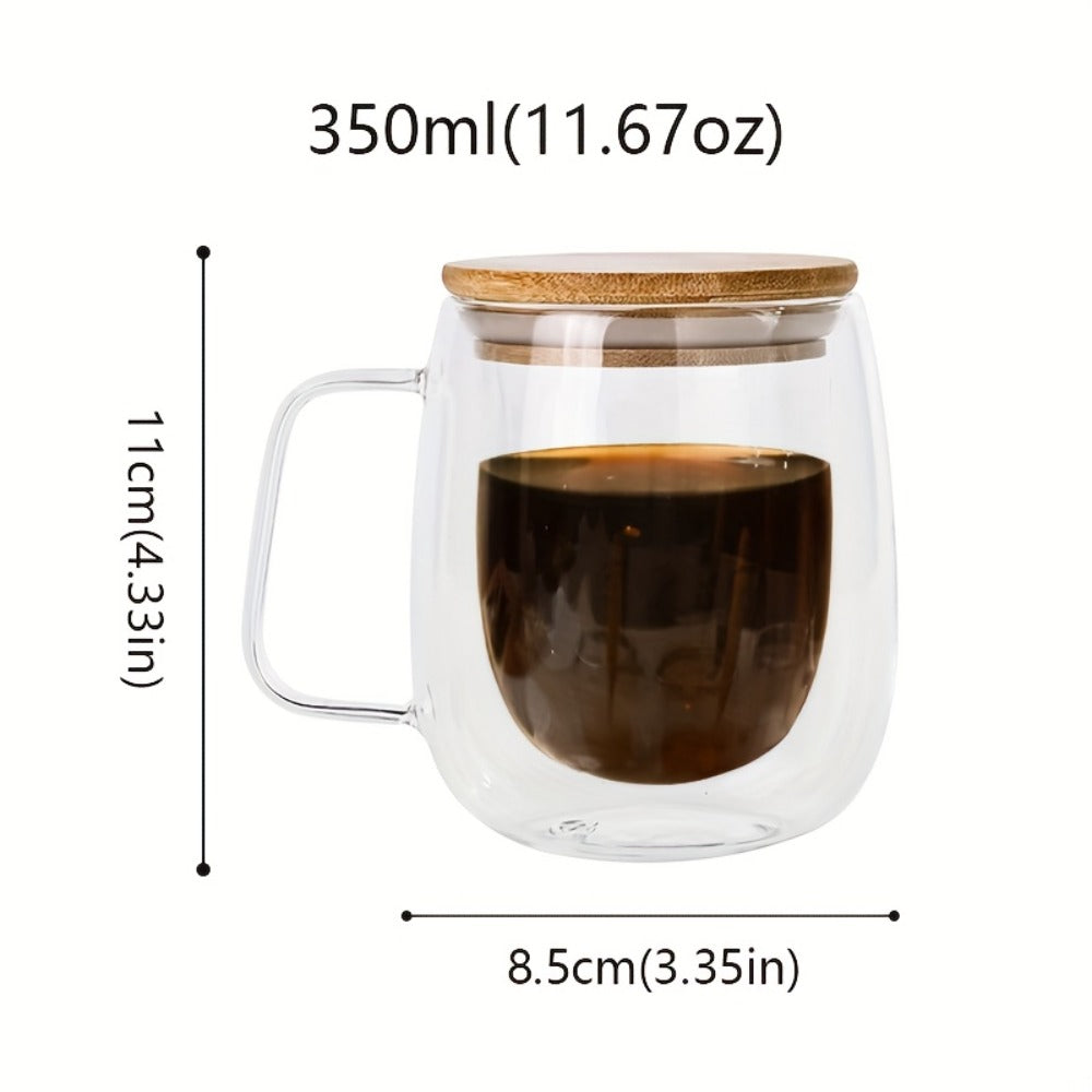 Coffee Cup Set 4 Piece 350ml 11.67oz with Lid and Spoon Durable Easy Clean for Coffee Milk Tea Juice Water Family Office Afternoon Tea Halloween Christmas Party