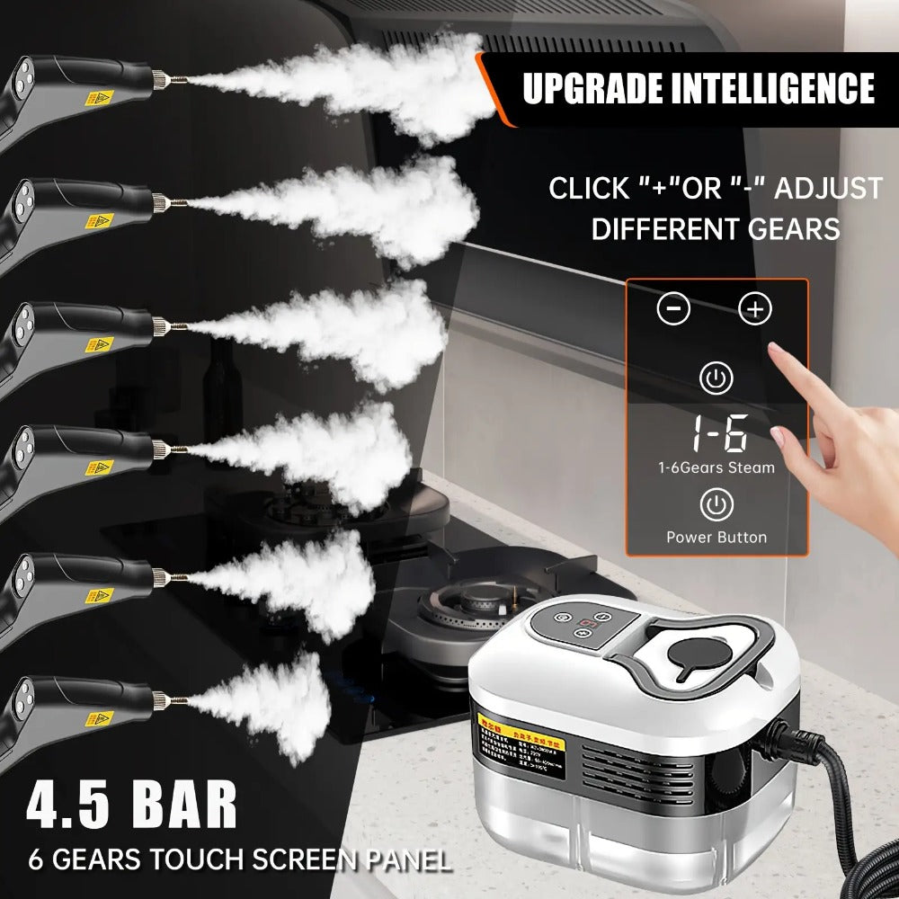 Portable Steam Cleaner High Pressure High Temperature with 3 Brush Heads Handheld Steam Cleaner for Bathroom Kitchen Furniture Car Home Cleaning Grout Tile Sofa Mattress Gift for Mom