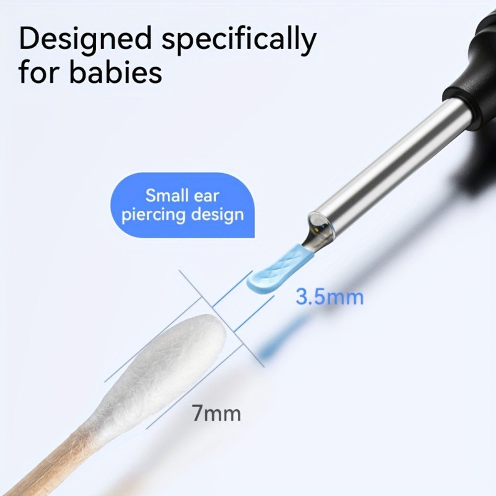 Ear Wax Removal Tool Set 2-in-1 WiFi Visual Ear Washer and Ear Scoop ¨C 1080P HD Camera Ear Cleaning Kit for Effective Earwax Buildup Removal, Smartphone Compatible Home Ear Care