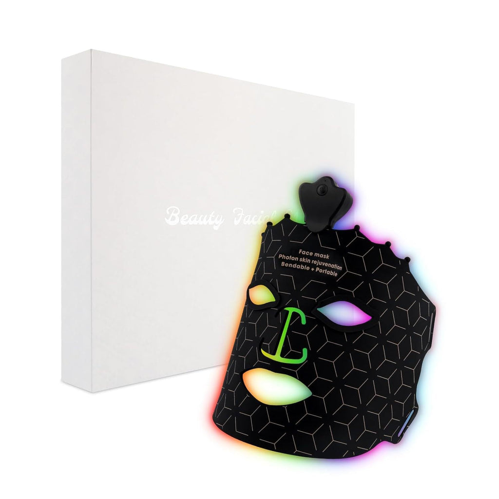 Red Light Therapy Face Mask 7 Color LED ¨C FDA Cleared Silicone Mask for Anti-Aging, Wrinkles, Acne & Skin Whitening, Eye Protection, USB Rechargeable