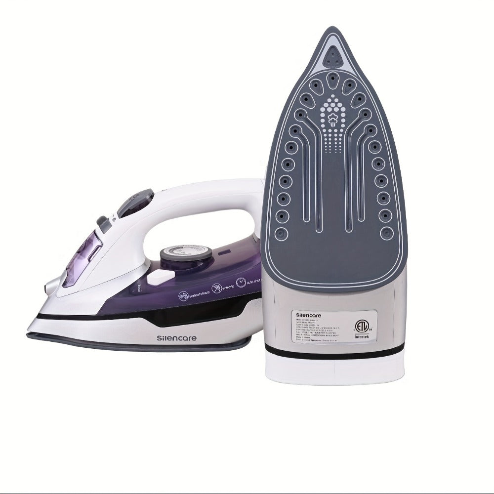Steam Clothes Iron with Ceramic Coated Soleplate ¨C Precision Thermostat, 3-Way Auto-Off, Self-Cleaning, Anti-Calcium & Anti-Drip, Lightweight Travel & Home Garment Iron