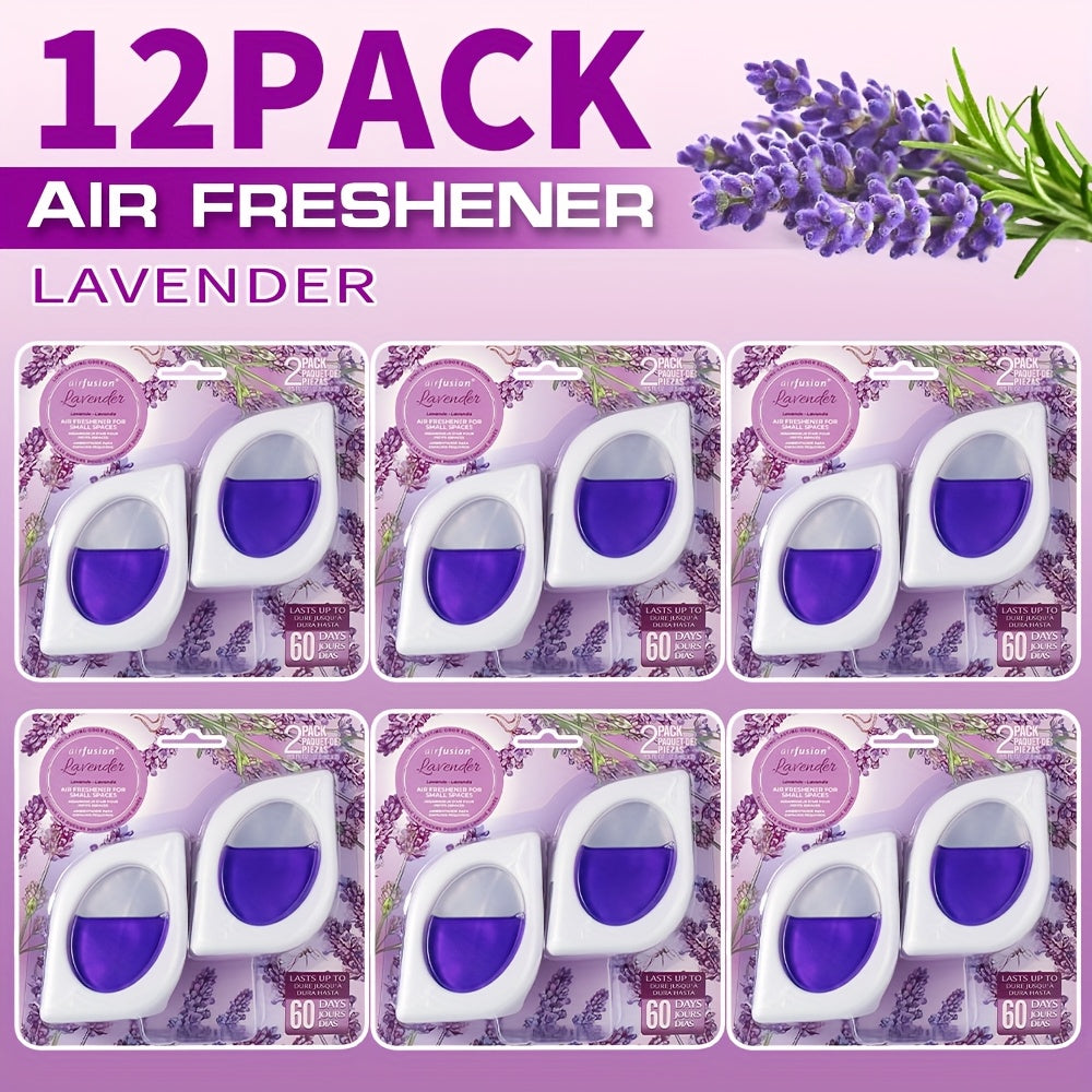 Air Freshener Odor Eliminator for Home Closet Bathroom Pets Small Space 0.25oz Up to 30 Days 6 Scents Eucalyptus Lavender Hawaiian Peach Black Ice Linens Sky 2 6 or 12 Pack
