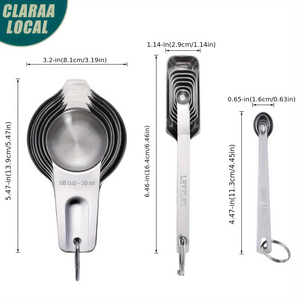 Measuring Cups and Spoons Set Stainless Steel 13-Piece 20-Piece with Leveler Dishwasher Safe Baking Measuring Set for Dry Wet Ingredients Kitchen Cooking Baking Gift