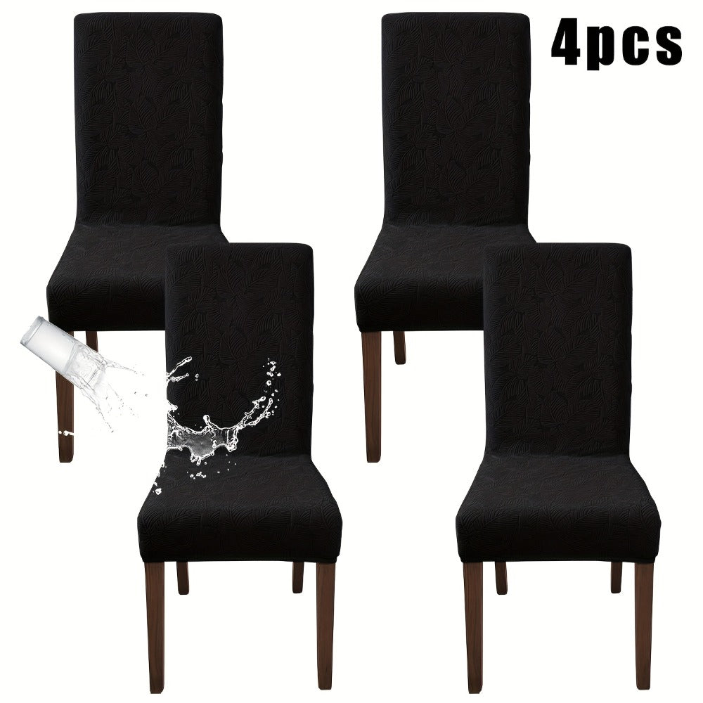 Stretch Dining Chair Covers Set of 4/6 - Plant Print Slipcovers for Dining Room Kitchen Chairs, Elastic Parsons Chair Protector, Home Decor
