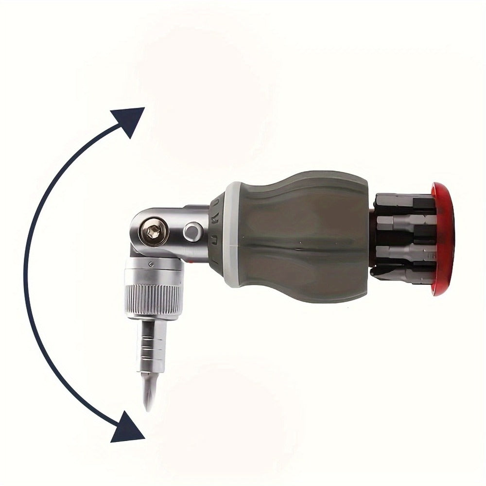 8-in-1 Ratcheting Screwdriver Set Magnetic Tip Multi Bit Tool Kit for DIY Home Repair Projects
