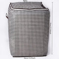 4pcs Large Storage Box Set with Lid & Handle ¨C Black White Checkered, Stackable, Thickened Lining, Double Zipper, Under-Bed & Moving Organizer