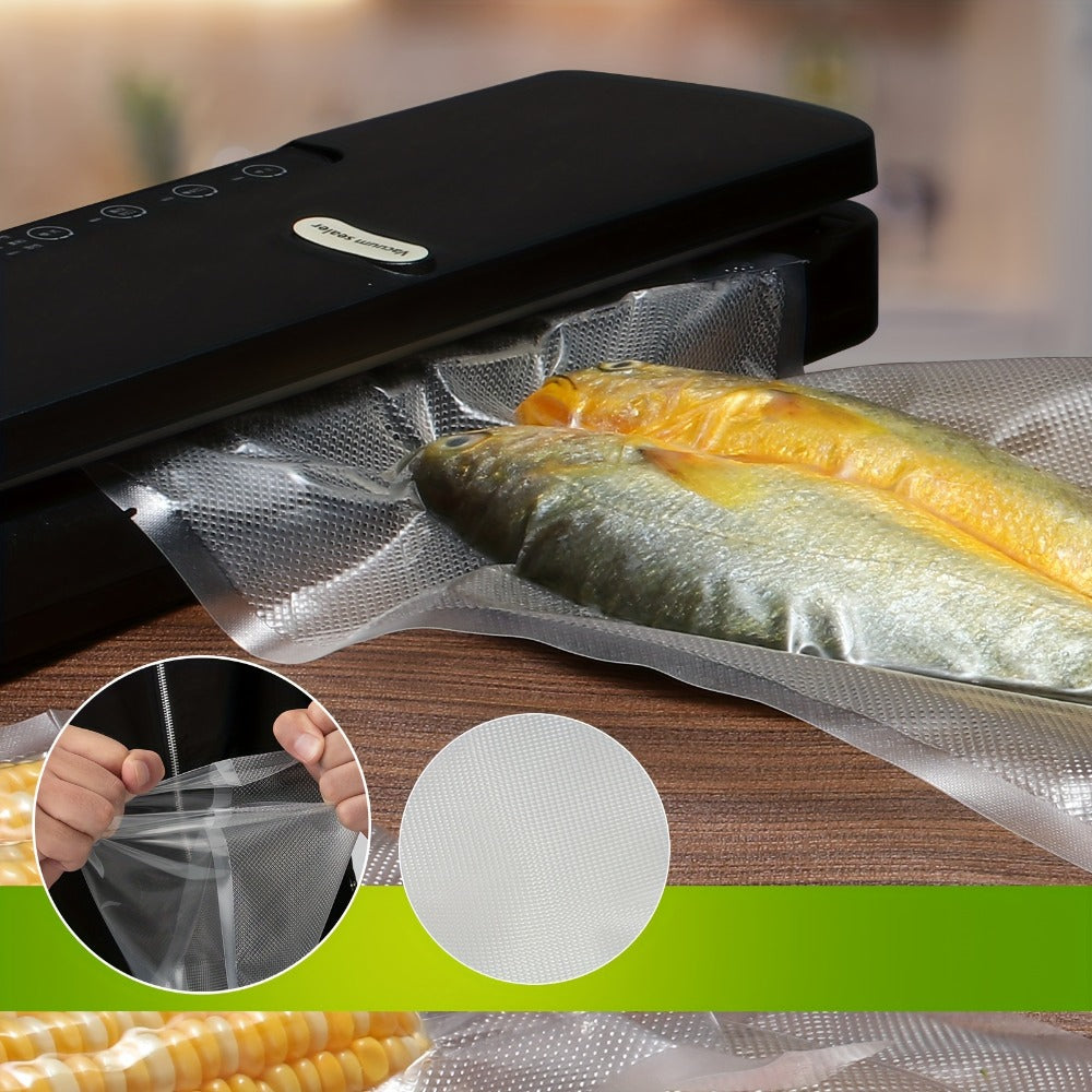 Vacuum Sealer Bags Reusable Airtight Food Storage Bags Multiple Sizes ¨C No Power Needed, Keep Meat, Fruits & Vegetables Fresh Longer, BPA-Free Roll Bags for Kitchen Organization & Meal Prep