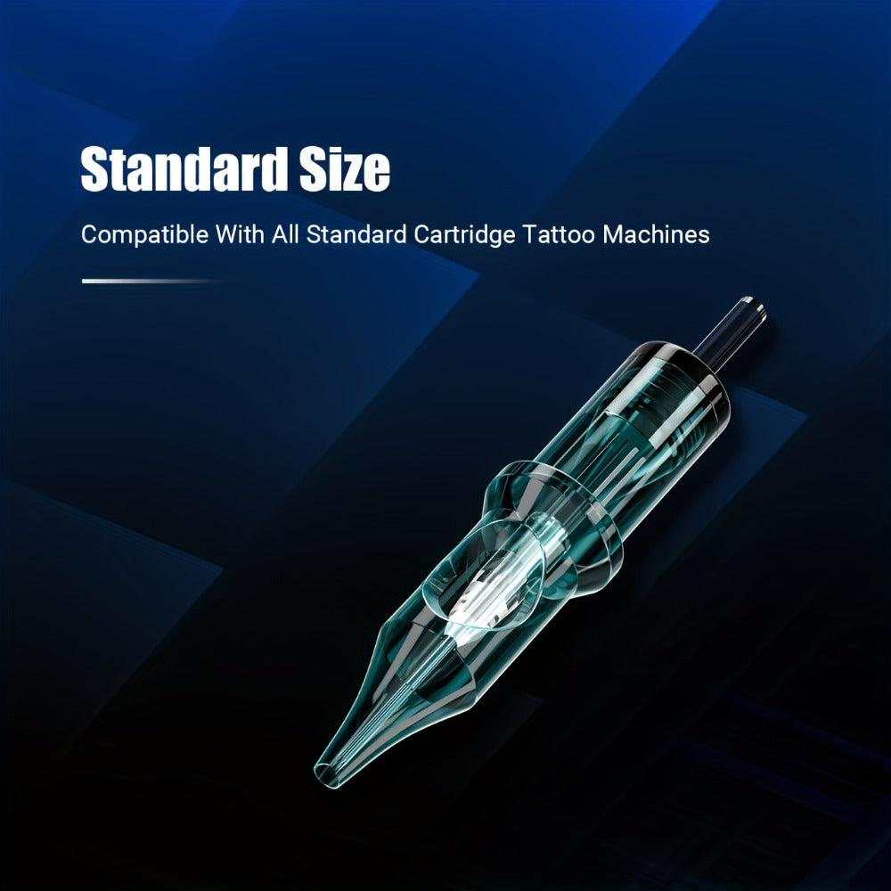 Tattoo Cartridge Needles Disposable 20/50pcs - Standard Round Liner RL & Round Magnum RM Mixed Sizes, Sterile Tattoo Needle Cartridges for Professional Artists & Beginners, Body Art Supplies