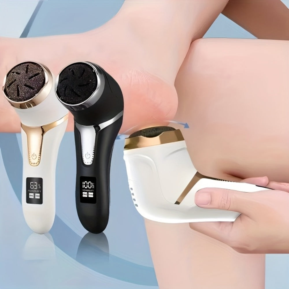 Electric Foot Callus Remover with 10pcs Pedicure Set, IPX7 Waterproof Rechargeable Foot Grinder, Multi-Speed LCD Display Electric Foot File for Dead Skin, Cracked Heels & Smooth Feet ¨C Pink, White, Black