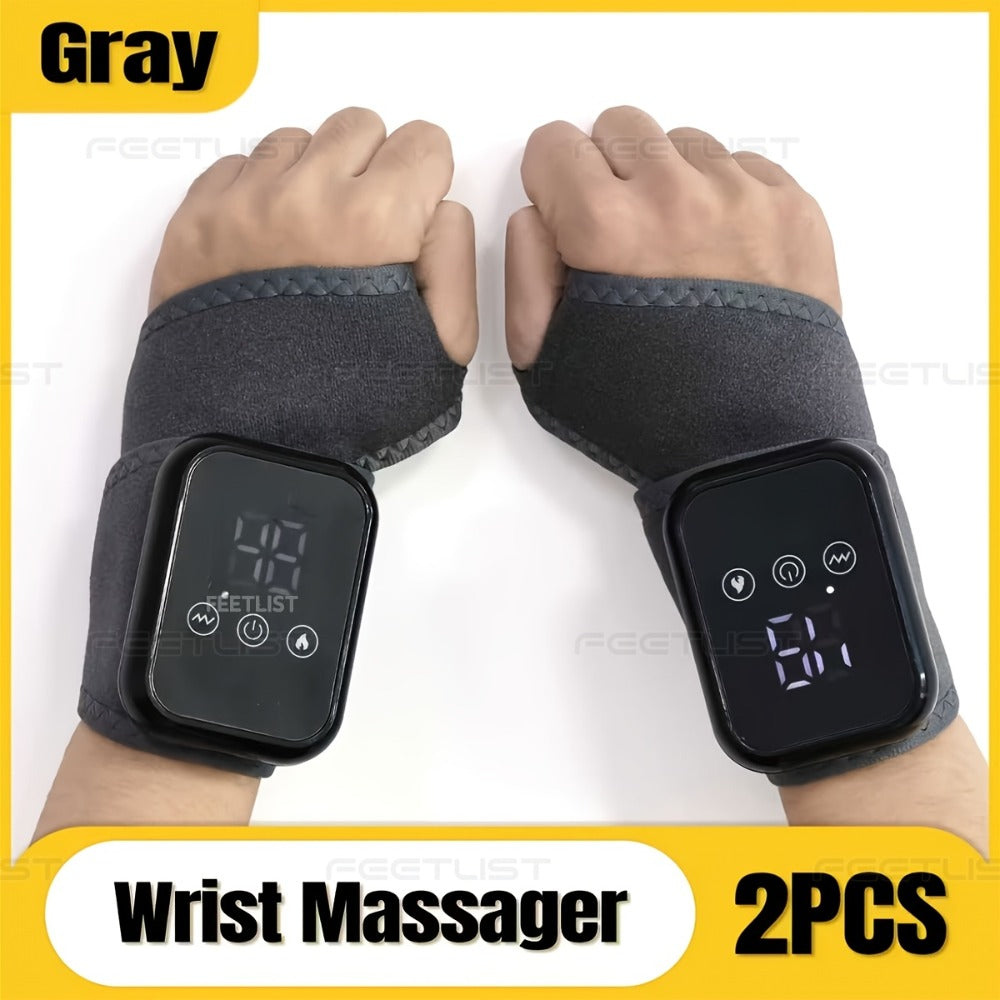 Heated Hand Massager Gloves ¨C Rechargeable Vibrating Wrist & Hand Protector with 3-Speed Heat Control, Warm Massage Gloves for Arthritis, Joint Pain & Winter Hand Care (Unisex)