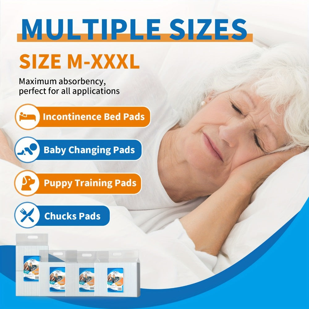 Disposable Bed Pads Extra Large Incontinence Underpads - Super Absorbent Chucks Pads with Odor Control for Elderly & Adults | Multiple Sizes