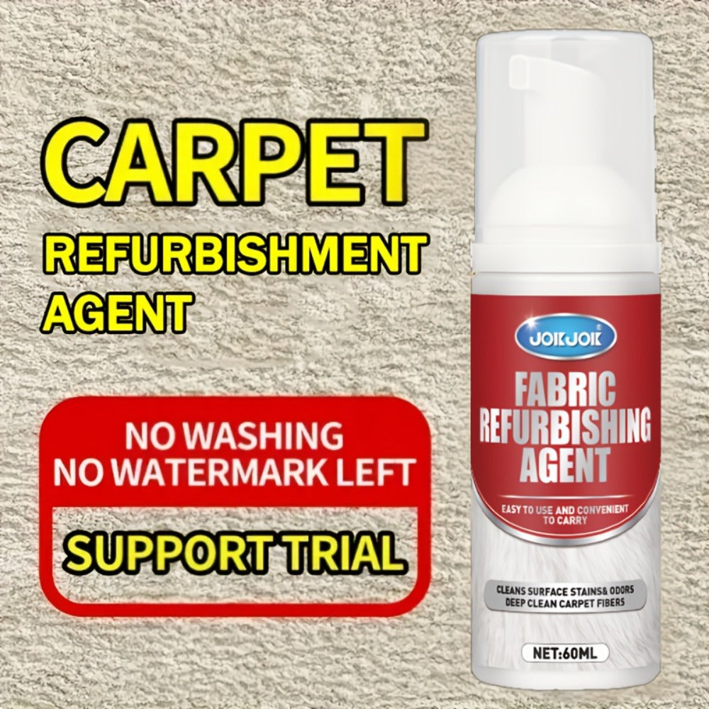 Fabric & Upholstery Cleaner Spray 2.03oz with Towel ¨C Deep Stain Remover for Carpet, Sofa & Car Interior, Glycerin-Based Surfactant-Free Formula, Easy Spray Application for Home & Auto