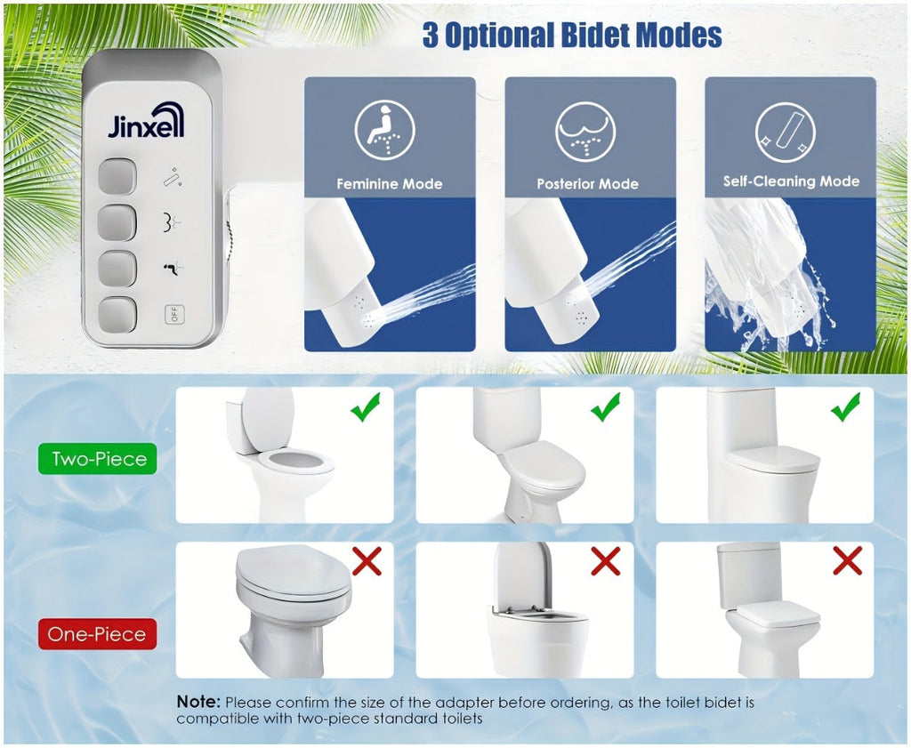 Bidet Attachment for Toilet Ultra-Slim ¨C Non-Electric Cold Water Sprayer, Retractable Self-Cleaning Nozzle, Adjustable Water Pressure, Easy Install Toilet Seat Bidet