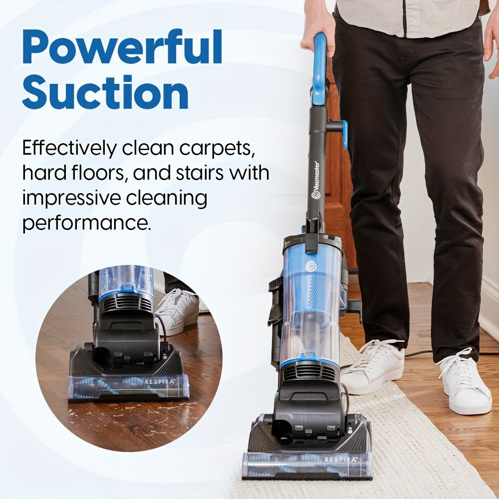 Bagless Upright Vacuum 1150W Cyclone Filtration Large Dust Cup 17ft Cord Corded Floor Cleaner for Carpet Hard Floor Pet Hair Home Deep Cleaning