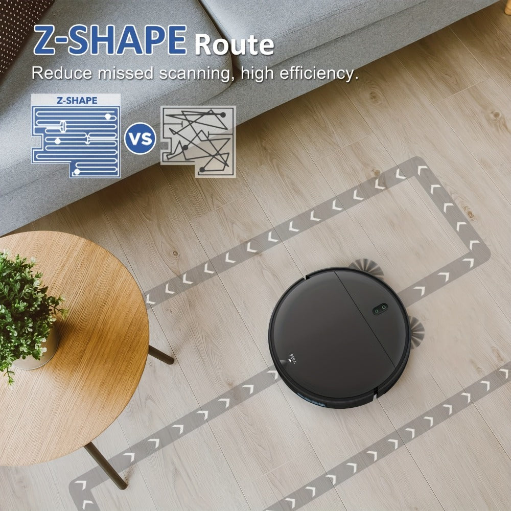 Robot Vacuum Cleaner 5000Pa 3-in-1 Sweep Vacuum Mop with Auto Charging App Voice Control Fixed-Point Cleaning Water Tank Dust Box Smart Home Floor Cleaner for Carpet Hard Floor Pet Hair