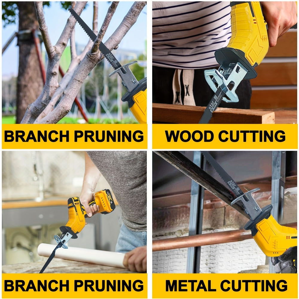 Reciprocating Saw Brushless Cordless for DeWalt 20V Battery ¨C 0-3500 SPM Variable Speed, Tool-Free Blade Change, 4 Saw Blades Included, for Wood, Metal & PVC Cutting (Battery Not Included)