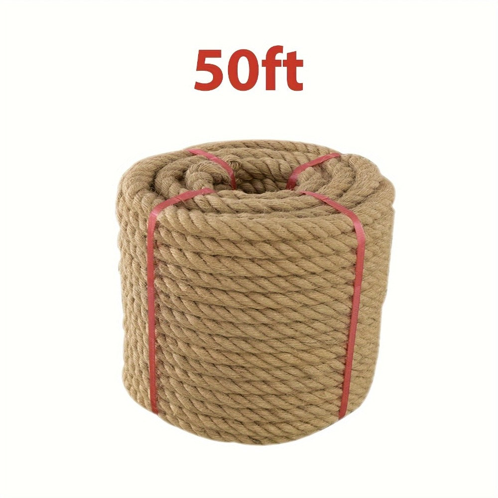 Manila Rope Natural Jute Twisted Hemp Rope ¨C 3/4¡± 1¡± 1-1/4¡± 1.5¡± Thick Heavy Duty Outdoor Rope for Swing Bed Hammock Railing Crafts Tug of War Landscaping Gardening Bundling Home Decor