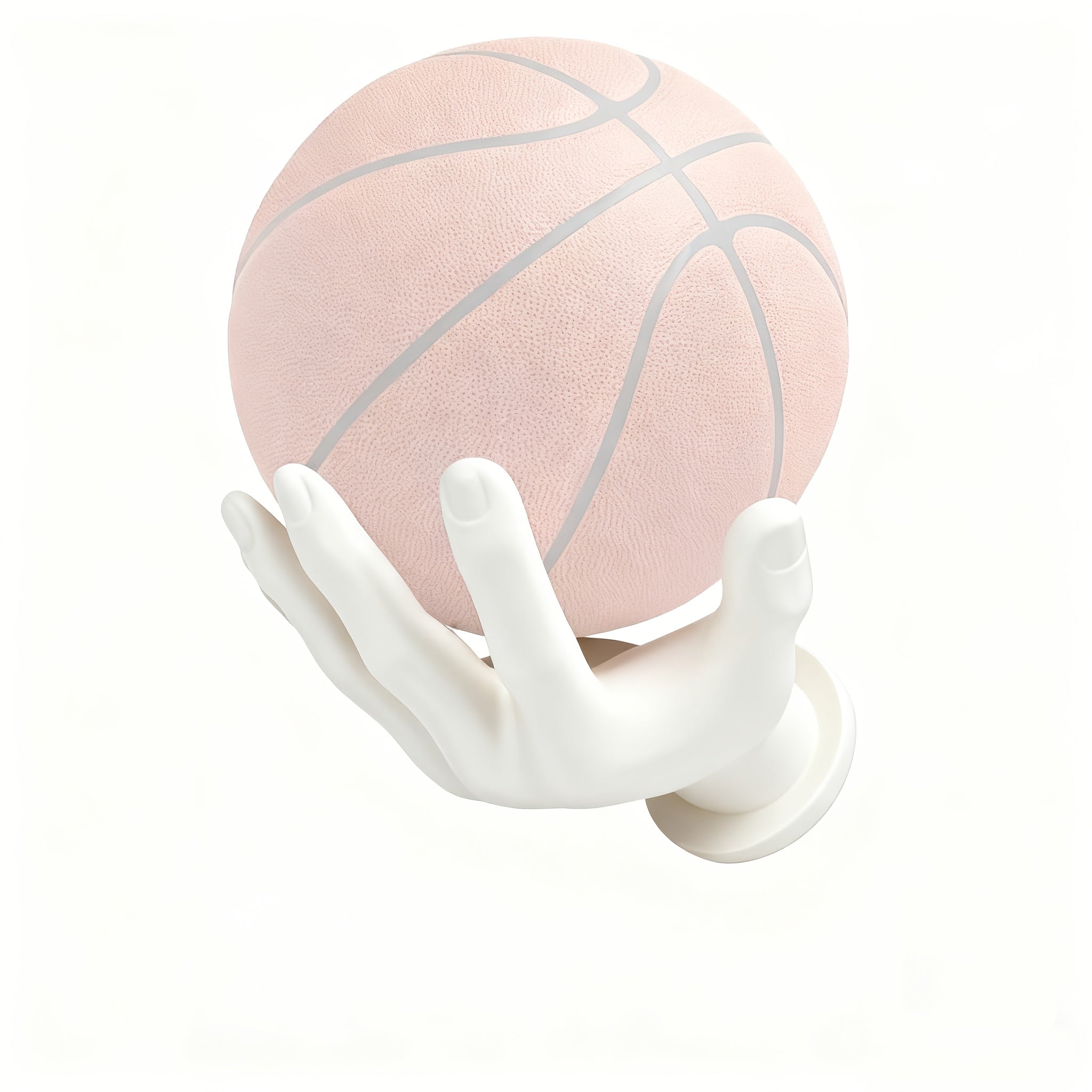 Wall Mounted Hand Shape Sports Ball Display Shelf - Decorative Storage Organizer for Basketball Football Volleyball Rugby Baseball Collection