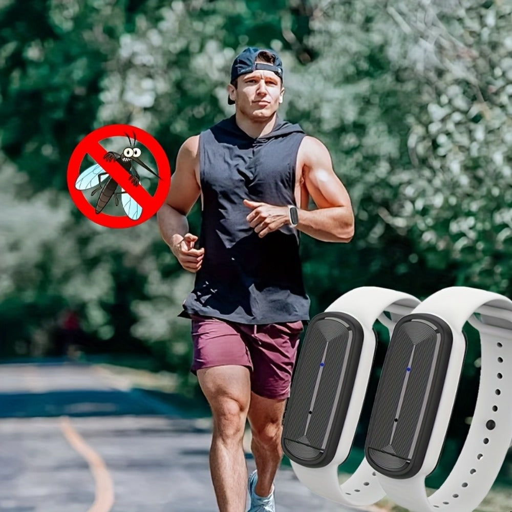 Ultrasonic Mosquito Repellent Bracelet 3-Pack ¨C USB Rechargeable Intelligent Bug Repellent Wristband for Camping, Outdoor, Hiking & Travel, Waterproof Mosquito Control Bracelet for Adults & Kids