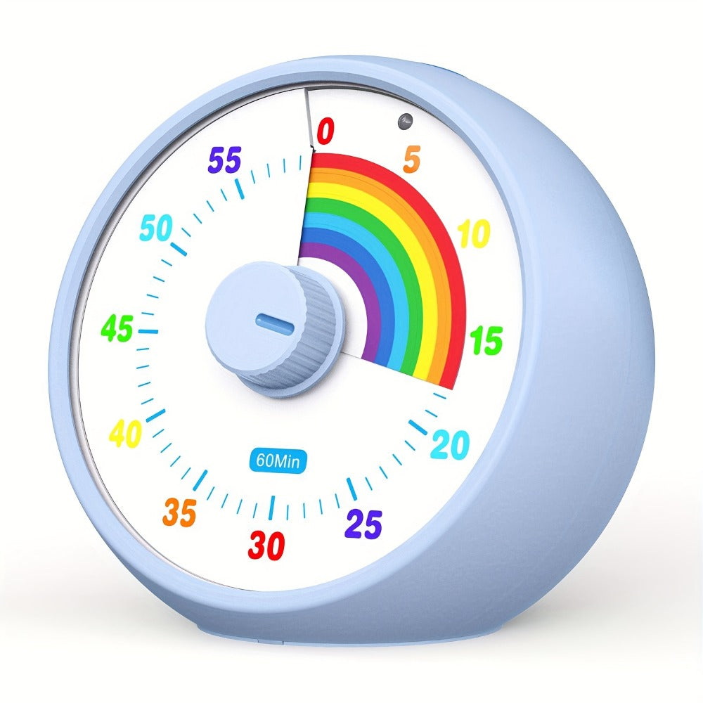 Visual Countdown Timer 60 Minute ¨C Silent Operation Time Management Clock for Classroom, Office, Kitchen & Desktop, Multiple Colors Available