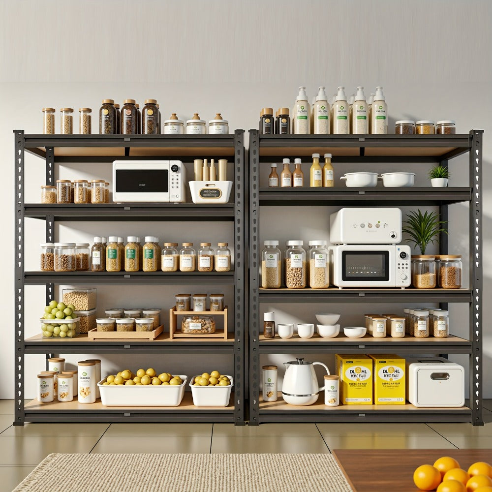 Heavy Duty Shelving Unit 5-Tier Metal Storage Shelves 2000 LBS Capacity, 60¡±H x 28¡±W x 12¡±D Adjustable Steel Rack for Garage, Closet, Pantry & Basement Organization, Easy Assembly Utility Shelf