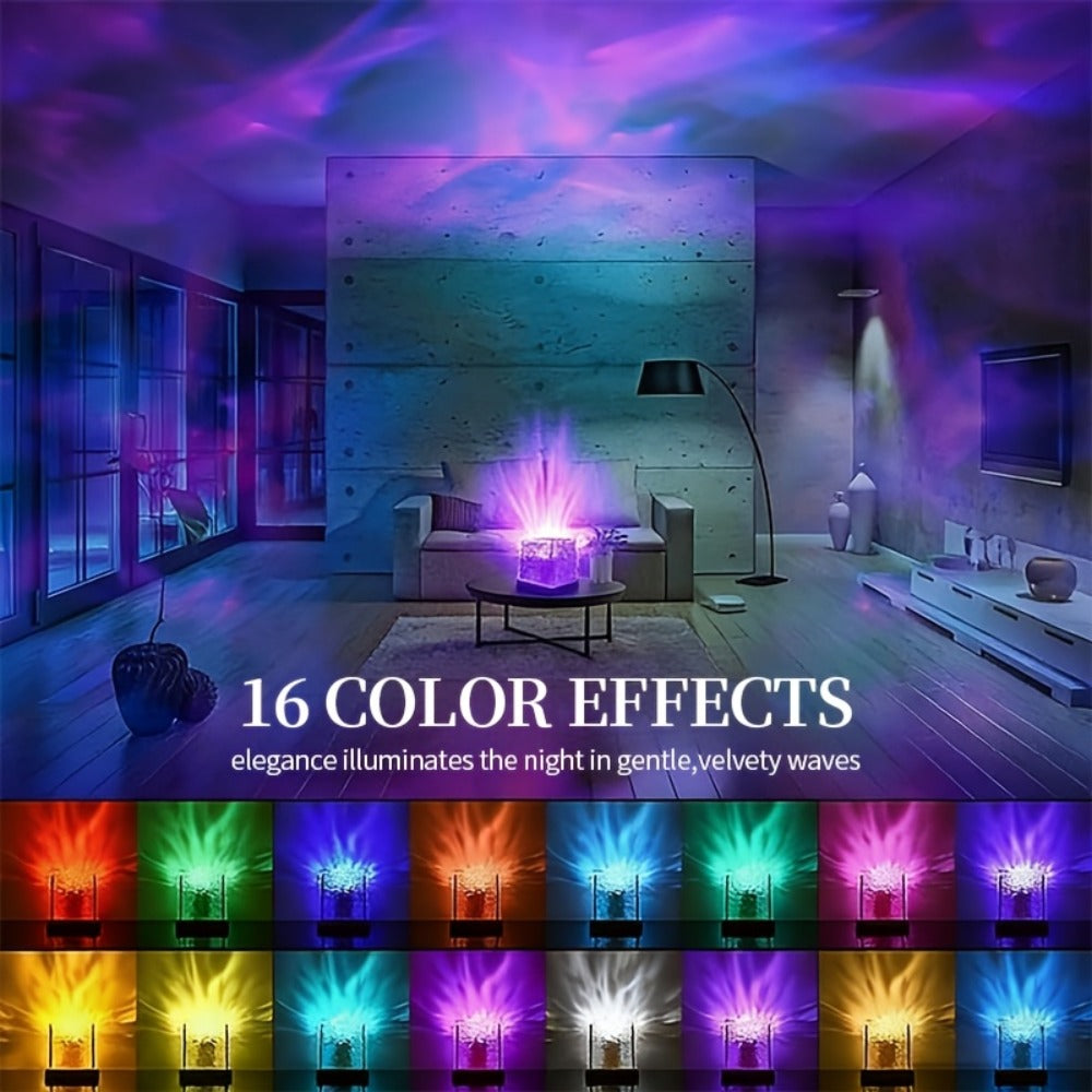 LED Star Projector Night Light USB Powered, 7-Star Galaxy Starry Sky & Water Ripple Effect Lamp for Bedroom Camping Wedding Home Decor, Holiday Gift