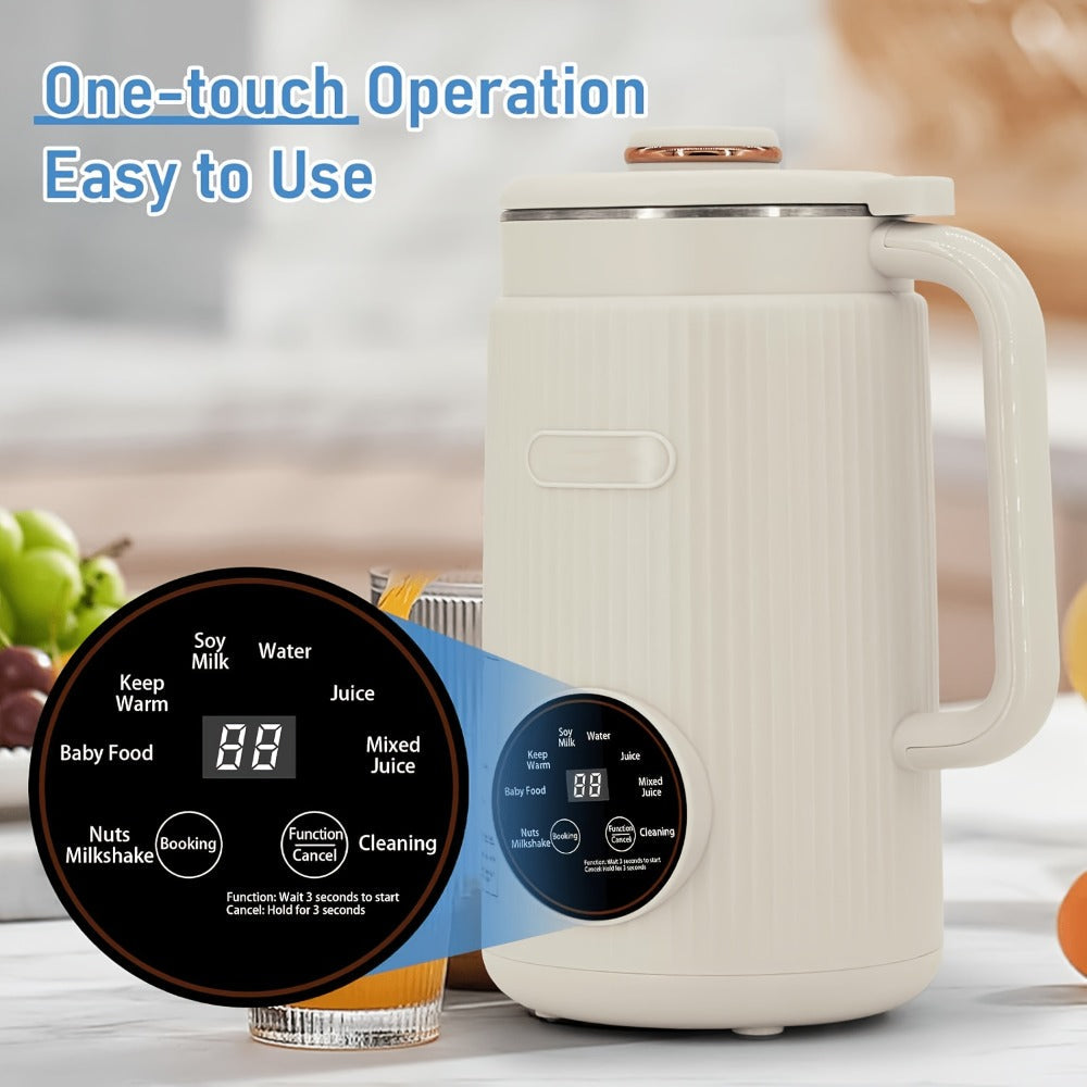 Nut Milk Maker Machine 27oz - Automatic Plant-Based Milk Blender One-Touch for Homemade Almond Oat Soy Coconut Milk - Self-Cleaning High Capacity Countertop Blender Vegan Dairy-Free Milk Maker