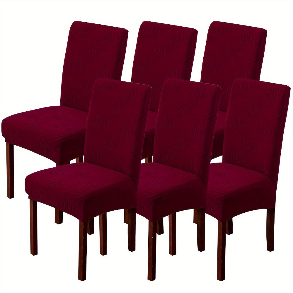 Dining Chair Covers Stretch Jacquard Slipcovers Removable Washable Chair Protector for Kitchen Hotel Restaurant Set of 4 or 6