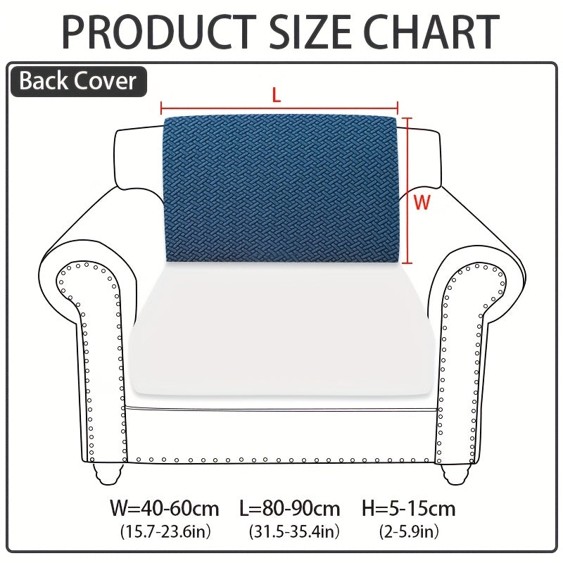 Jacquard Stretch Sofa Cover Non-Slip | Elastic Wear-Resistant Couch Slipcover, Polyester Jacquard Fabric, 1 to 4 Seat Sectional L-Shape, Armrest Backrest, Machine Washable
