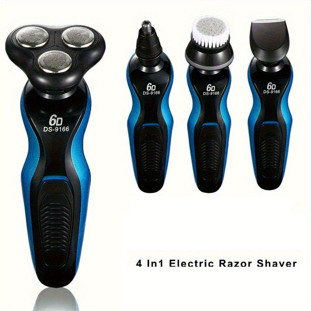 Electric Shaver for Men 4-in-1 ¨C USB Rechargeable Electric Razor & Beard Trimmer Kit for Wet & Dry Shaving, Portable Grooming Set, Perfect Father's Day Gift for Dad, Husband & Male Friends