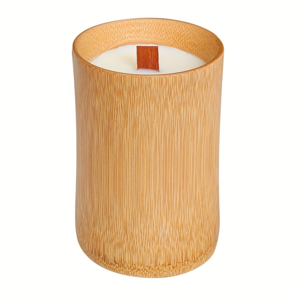 Scented Candles in Carbonized Bamboo Jar ¨C 60-Hour Long-Lasting Soy Wax Candle with Premium Fragrance ¨C Aromatherapy Gift for Home Decor, Spa, Housewarming, Christmas, Mom & Friends (8 Scents)