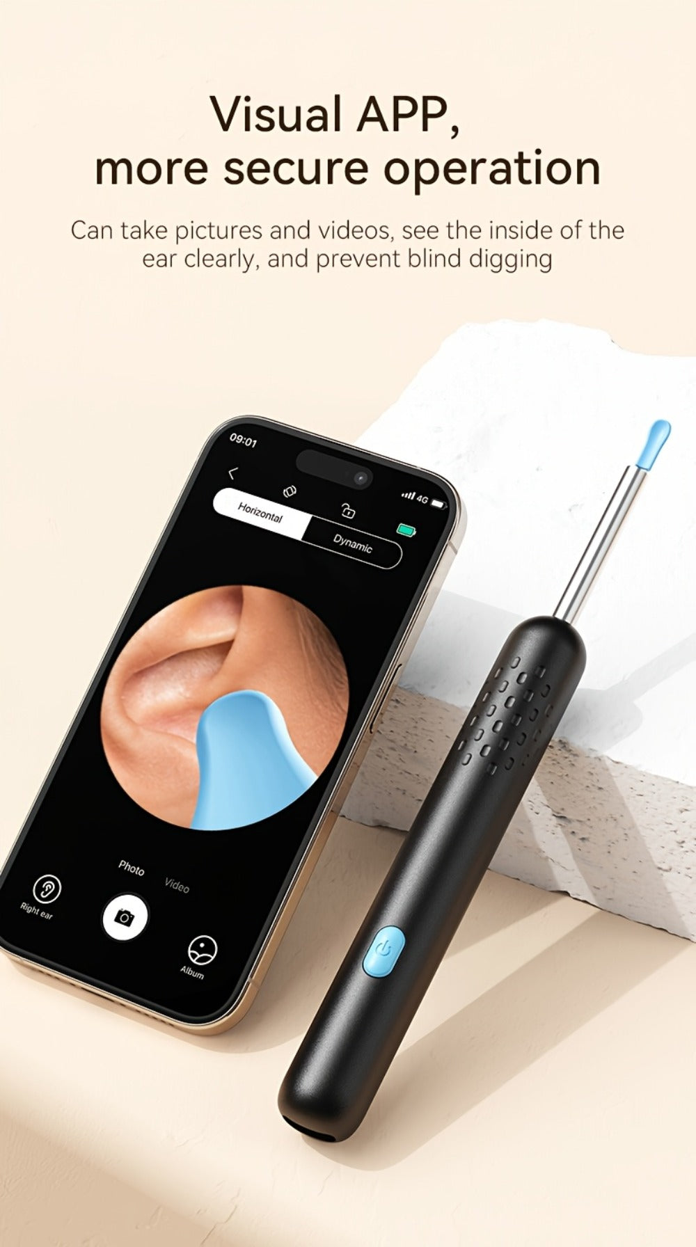 Earwax Removal Kit Pro with Visual Waste Tank ¨C Interchangeable Nozzles, USB Rechargeable Ear Cleaner for Adults, Ear Scoop & Ear Washer Options