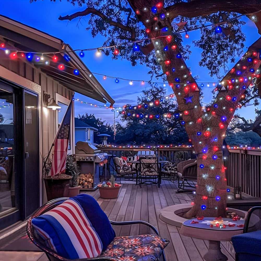 Crystal Ball String Lights 100 LED 39ft, Solar Bubble Ball Fairy Lights with 8 Lighting Modes ¡ª Outdoor Waterproof Decor for Christmas, Halloween, July 4th & Patio | Multi-Color Options