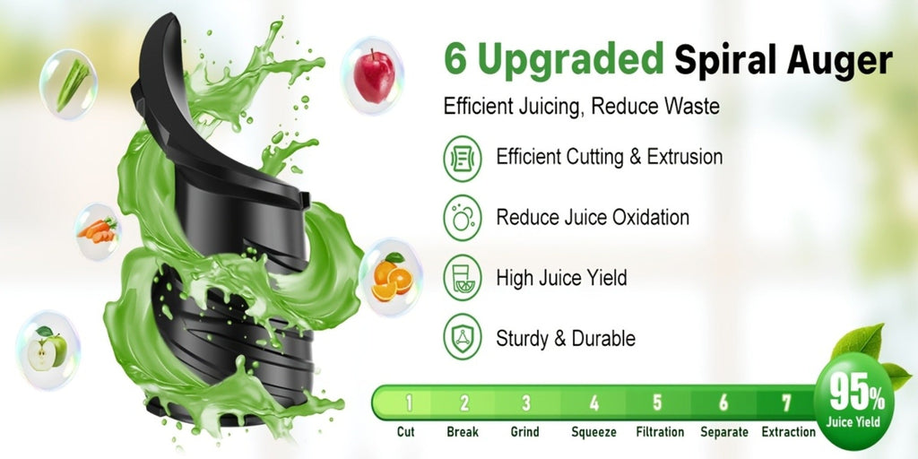Cold Press Juicer Masticating ¨C 350W Slow Juicer with Wide Feed Chute, 50RPM Fine Grinding, High Juice Yield, Easy to Clean, Safe Bladeless Design for Whole Fruits & Vegetables, Black & Pink