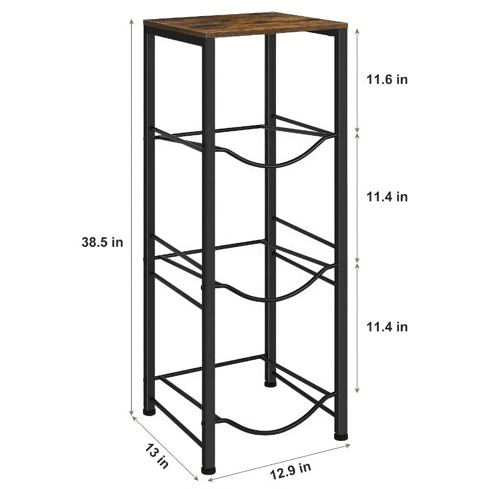 Water Jug Holder 5 Gallon 3-Tier Standing Shelf | Water Bottle Rack Organizer for Kitchen Office Living Room