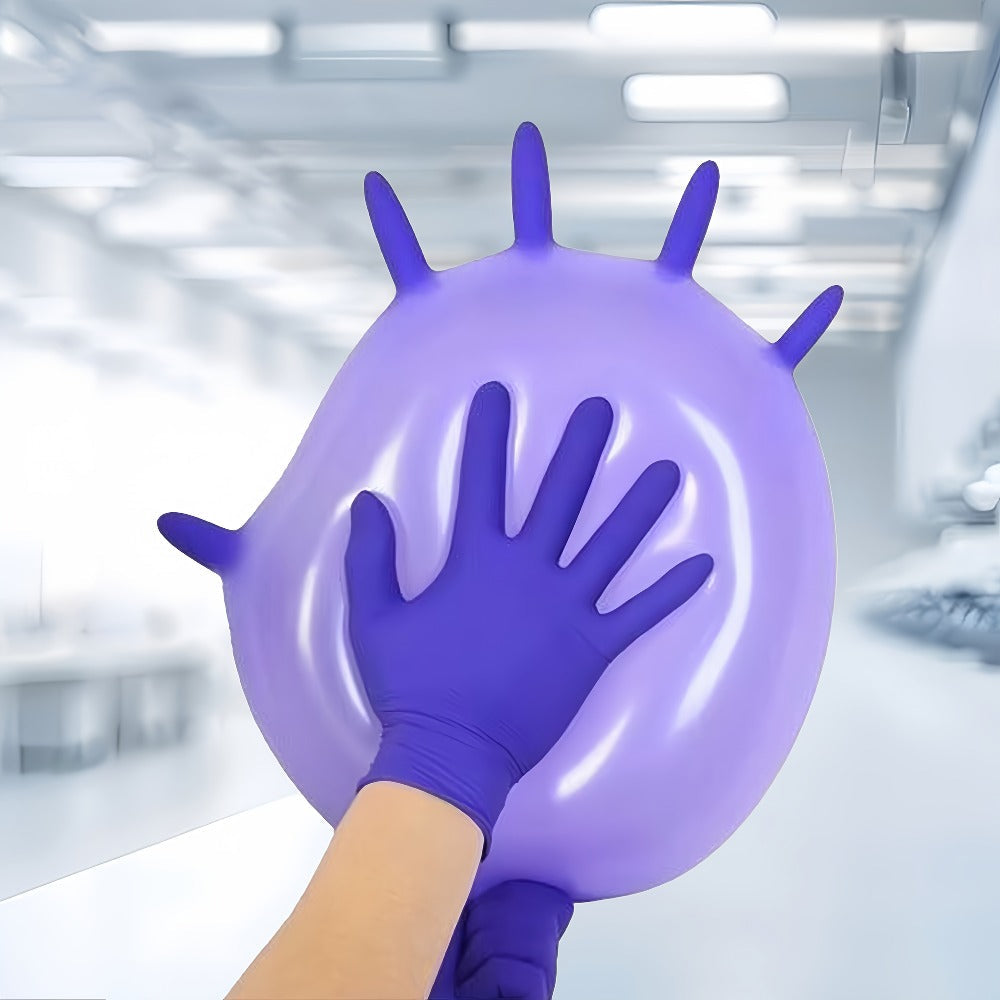 Disposable Nitrile Gloves 500pcs Dark Purple 4.5 Mil Latex-Free Powder-Free S/M/L/XL Kitchen Cleaning Pet Care Multi-Purpose