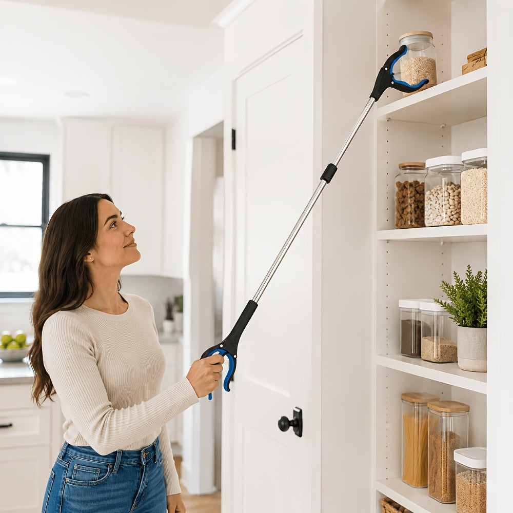 Reacher Grabber Tool Foldable with Magnetic Tip ¨C Long Reach Pickup Helper for Seniors, Lightweight Picker Upper for Home, Kitchen, Garden, High Shelves & Trash Pickup