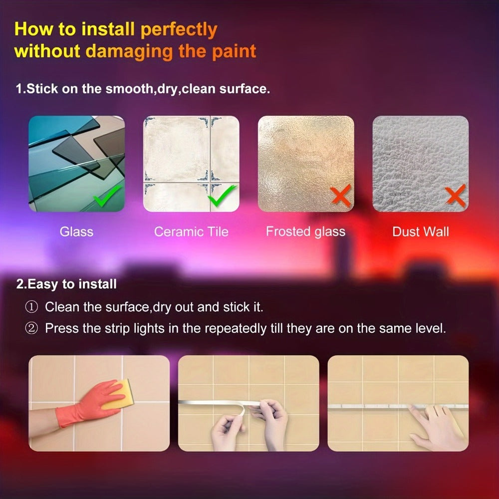 RGB LED Strip Lights Music Sync 5050 Color Changing LED Lights for Bedroom with App Remote Control 40 Key IR 16 Million Colors Dimmable Smart LED Light Strip Kitchen Gaming Room Party Decor 10m 20m 30m