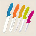 5-Piece Paring Knife Set Ultra Sharp German Steel Kitchen Knives PP Ergonomic Handle Fruit Vegetable